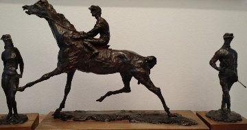 Horse Racing Suite of 3 Bronze Sculptures 1977 Sculpture - LeRoy Neiman Horse Racing Suite of 3 Bronze Sculptures 1977 Sculpture - LeRoy Neiman