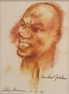 Michael Jordan Drawing 1997 13x9 Drawing - LeRoy Neiman Michael Jordan Drawing 1997 13x9 Drawing - LeRoy Neiman