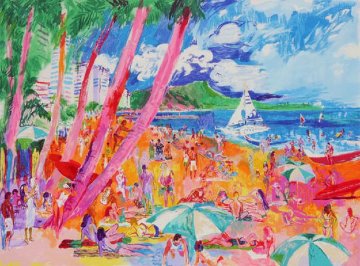 Diamond Head Hawaii 1988 Limited Edition Print - LeRoy Neiman Diamond Head Hawaii 1988 Limited Edition Print - LeRoy Neiman