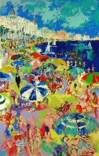 Beach At Cannes 1979 Limited Edition Print - LeRoy Neiman
