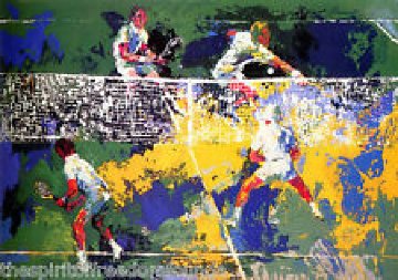 Doubles 1974 Limited Edition Print - LeRoy Neiman Doubles 1974 Limited Edition Print - LeRoy Neiman