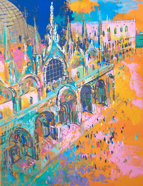 Piazza San Marco 1972 - Italy Limited Edition Print by LeRoy Neiman