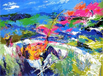Marlin Fishing AP 1981 Limited Edition Print - LeRoy Neiman Marlin Fishing AP 1981 Limited Edition Print - LeRoy Neiman