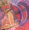 A Woman And Two Faces 2012 18x18 Original Painting by Neith Nevelson - 0