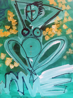 Pregnant Lady 2000 20x16 Original Painting - Neith Nevelson Pregnant Lady 2000 20x16 Original Painting - Neith Nevelson