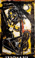 Untitled Female Nude 1992 14x7 Original Painting by Neith Nevelson - 1 Untitled Female Nude 1992 14x7 Original Painting by Neith Nevelson - 1