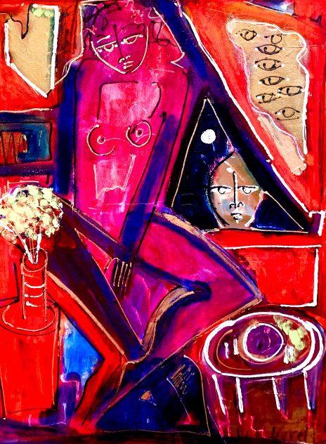 Untitled Painting 1991 28x20 Original Painting by Neith Nevelson