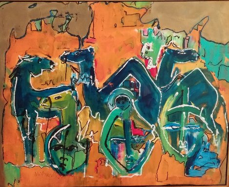 Untitled Painting 2000 22x28 Original Painting - Neith Nevelson