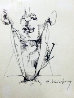 Nail in Neck 1986 Drawing by Ernst Neizvestny - 0