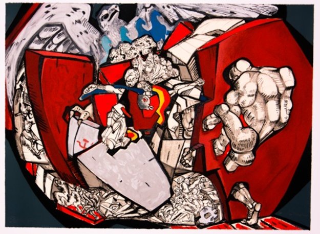 Man Through the Wall, Suite of 5 1990 Limited Edition Print by Ernst Neizvestny Man Through the Wall, Suite of 5 1990 Limited Edition Print by Ernst Neizvestny