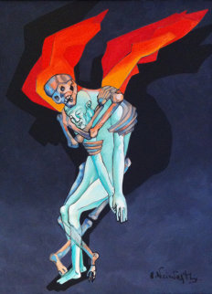 Death 1989 49x37 Original Painting - Ernst Neizvestny Death 1989 49x37 Original Painting - Ernst Neizvestny