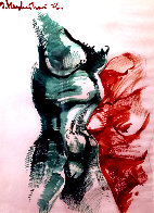 Female Seduction 2 1976 22x30 Original Painting by Ernst Neizvestny - 0 Female Seduction 2 1976 22x30 Original Painting by Ernst Neizvestny - 0