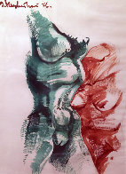 Female Seduction 2 1976 22x30 Original Painting by Ernst Neizvestny - 2 Female Seduction 2 1976 22x30 Original Painting by Ernst Neizvestny - 2
