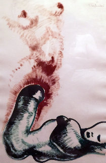 Female Seduction 1 1976 30 x 22 Original Painting - Ernst Neizvestny Female Seduction 1 1976 30 x 22 Original Painting - Ernst Neizvestny