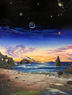Every Night Has Its Dawn 1989 63x51 Huge Original Painting - Robert Lyn Nelson