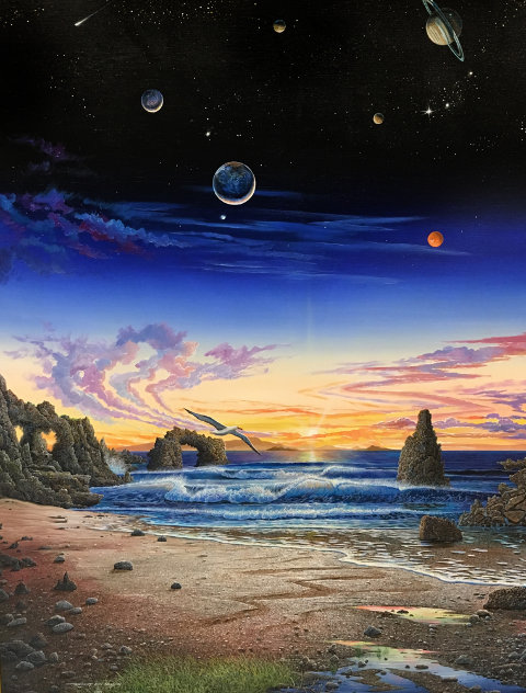 Every Night Has Its Dawn 1989 63x51 Huge Original Painting by Robert Lyn Nelson