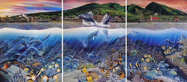 Lahaina Rhythm Land And Sea Triptych 1987 Limited Edition Print by Robert Lyn Nelson