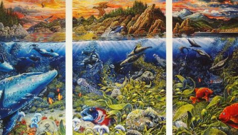 Underwater World Triptych Limited Edition Print - Robert Lyn Nelson