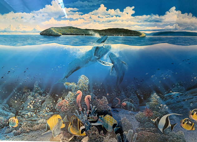 Lahaina Rhythm Land and Sea Triptych with Remarque 1987 Limited