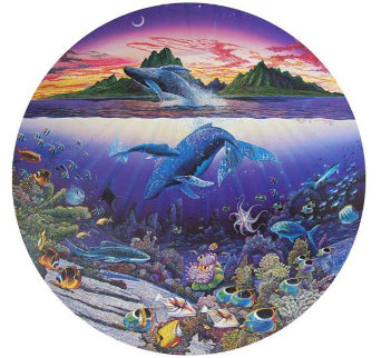 New Moon Over Windward Oahu Remarque 1999 Limited Edition Print - Robert Lyn Nelson New Moon Over Windward Oahu Remarque 1999 Limited Edition Print - Robert Lyn Nelson