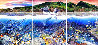 Lahaina Rhythms: Land and Sea Triptych 1987 - Huge Mural Sized - Hawaii Limited Edition Print by Robert Lyn Nelson - 0