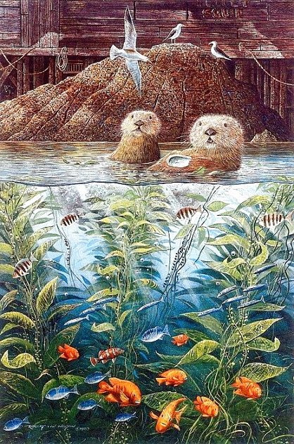 Natures Union at Monterey Bay 1988 - Huge - California Limited Edition Print by Robert Lyn Nelson