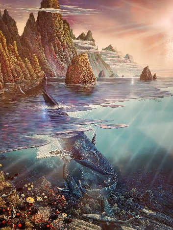 New Horizon 1988 with Remarque - Whale Limited Edition Print - Robert Lyn Nelson