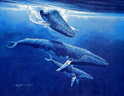 Untitled Whales 1981 - Signed Twice Limited Edition Print - Robert Lyn Nelson