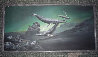 Untitled Whales Painting 1979 18x36 EARLY Original Painting by Robert Lyn Nelson - 1