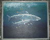 Untitled Sharks Painting (early work) 20x24 Original Painting by Robert Lyn Nelson - 1