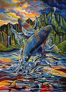 Soul Mates 1997 30x24 Original Painting - Robert Lyn Nelson Soul Mates 1997 30x24 Original Painting - Robert Lyn Nelson