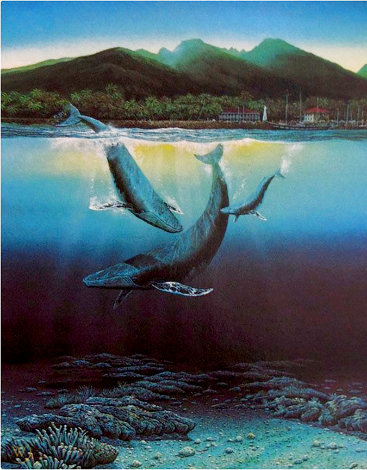 Two Worlds Unique 1980 - Lahaina, Maui, Hawaii Limited Edition Print - Robert Lyn Nelson