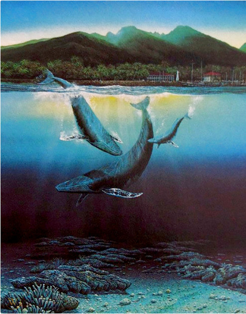 Two Worlds Unique 1980 - Lahaina, Maui, Hawaii Limited Edition Print by Robert Lyn Nelson