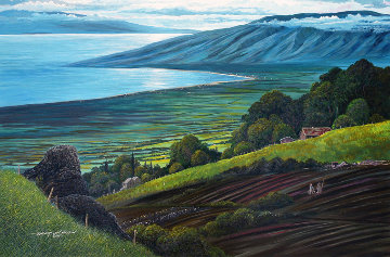 Lower Kula, Maui 1983 28x40 Original Painting - Robert Lyn Nelson Lower Kula, Maui 1983 28x40 Original Painting - Robert Lyn Nelson