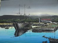 Lahaina Harbor Front 1970 24x30 Original Painting by Robert Lyn Nelson - 1 Lahaina Harbor Front 1970 24x30 Original Painting by Robert Lyn Nelson - 1
