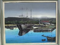 Lahaina Harbor Front 1970 24x30 Original Painting by Robert Lyn Nelson - 2 Lahaina Harbor Front 1970 24x30 Original Painting by Robert Lyn Nelson - 2