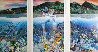 Lahaina Rhythm Land Sea Triptych 1987 Huge - Maui, Hawaii Limited Edition Print by Robert Lyn Nelson - 0