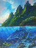 Near the Reef 1991 22x25 -  Hawaii - Koa Wood Frame Original Painting by Robert Lyn Nelson - 0