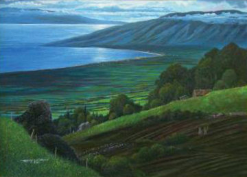 From Lower Kula (Maui) 1983 42x29 Huge Original Painting - Robert Lyn Nelson From Lower Kula (Maui) 1983 42x29 Huge Original Painting - Robert Lyn Nelson