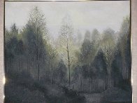 Forest Morning 1984 60x73 Huge (Early Landscape) Original Painting by Lowell Blair Nesbitt - 1