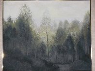 Forest Morning 1984 60x73 Super Huge (Early Landscape) Original Painting by Lowell Blair Nesbitt - 1 Forest Morning 1984 60x73 Super Huge (Early Landscape) Original Painting by Lowell Blair Nesbitt - 1