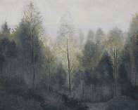 Forest Morning 1984 60x73 Huge (Early Landscape) Original Painting by Lowell Blair Nesbitt - 0