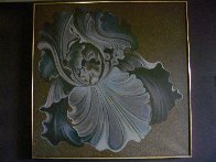 Nocturnal Iris 60x60 Super Huge Original Painting by Lowell Blair Nesbitt - 1 Nocturnal Iris 60x60 Super Huge Original Painting by Lowell Blair Nesbitt - 1