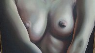 Breasts, Homage to Jack Mitchell 1970 24x36 Original Painting by Lowell Blair Nesbitt - 0 Breasts, Homage to Jack Mitchell 1970 24x36 Original Painting by Lowell Blair Nesbitt - 0