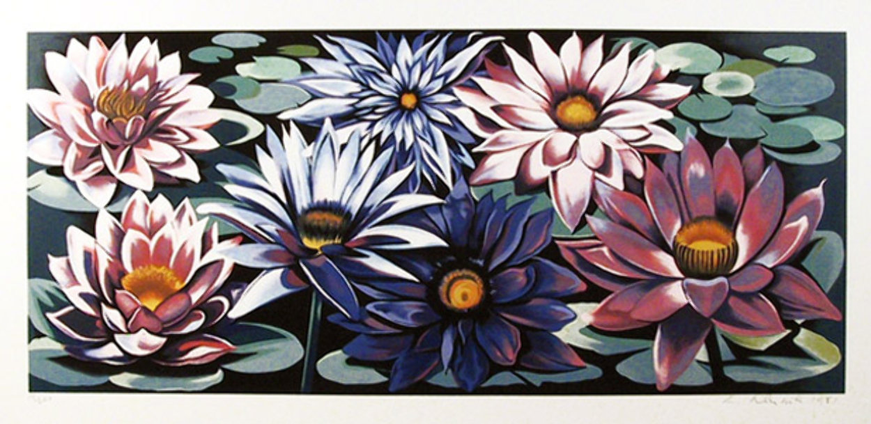 Waterlilies 1981 Limited Edition Print by Lowell Blair Nesbitt Waterlilies 1981 Limited Edition Print by Lowell Blair Nesbitt