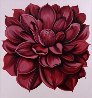 Red Dahlia 44x40 Original Painting by Lowell Blair Nesbitt - 0 Red Dahlia 44x40 Original Painting by Lowell Blair Nesbitt - 0