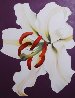 White Lilly on Violet 1971 42x33 Original Painting by Lowell Blair Nesbitt - 0 White Lilly on Violet 1971 42x33 Original Painting by Lowell Blair Nesbitt - 0