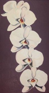 Phaelaenopsis Orchid 1979 49x28 Huge Original Painting - Lowell Blair Nesbitt
