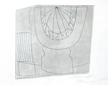 Turkish Sundial, Column and Tree 1967 Limited Edition Print - Ben Nicholson Turkish Sundial, Column and Tree 1967 Limited Edition Print - Ben Nicholson