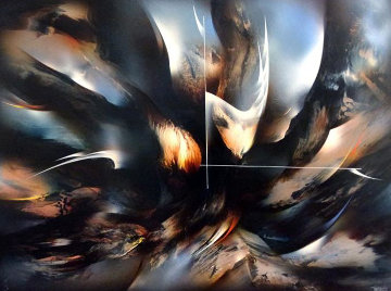 Serie Del Buque Fantasma 1960 35x49 Super Huge Original Painting - Leonardo Nierman Serie Del Buque Fantasma 1960 35x49 Super Huge Original Painting - Leonardo Nierman